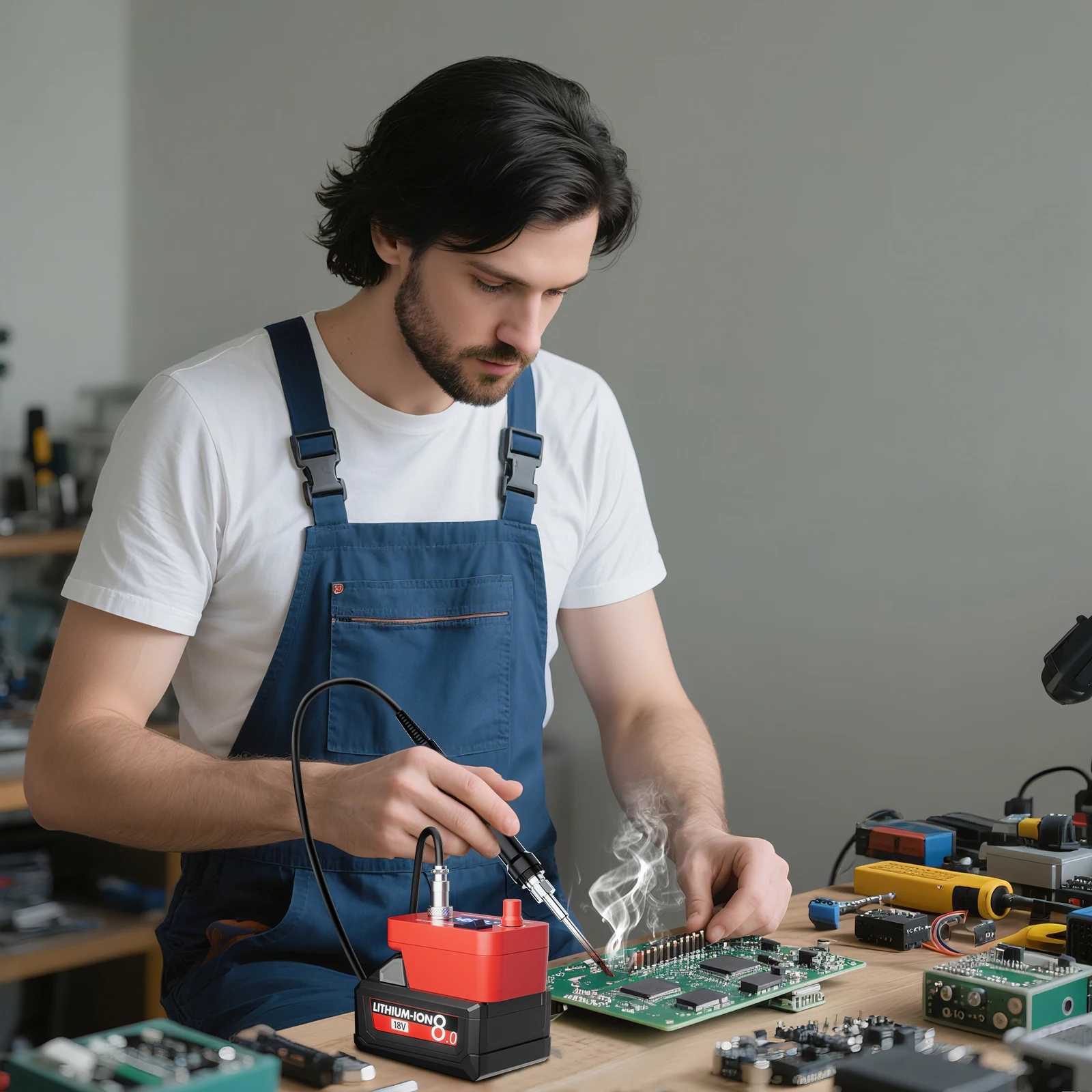 Nananuu اللاسلكي سبيكة لحام آلة أداة لميلووكي 18 فولت بطارية المحمولة آلة لحام الشعلة 60 واط PCB أداة إصلاح #6