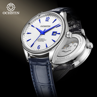 OCHSTIN Men's Leather Strap Wristwatch Man Automatic Mechanical Movement Watches Male Waterproof Fashion Luxury Brand Clock
