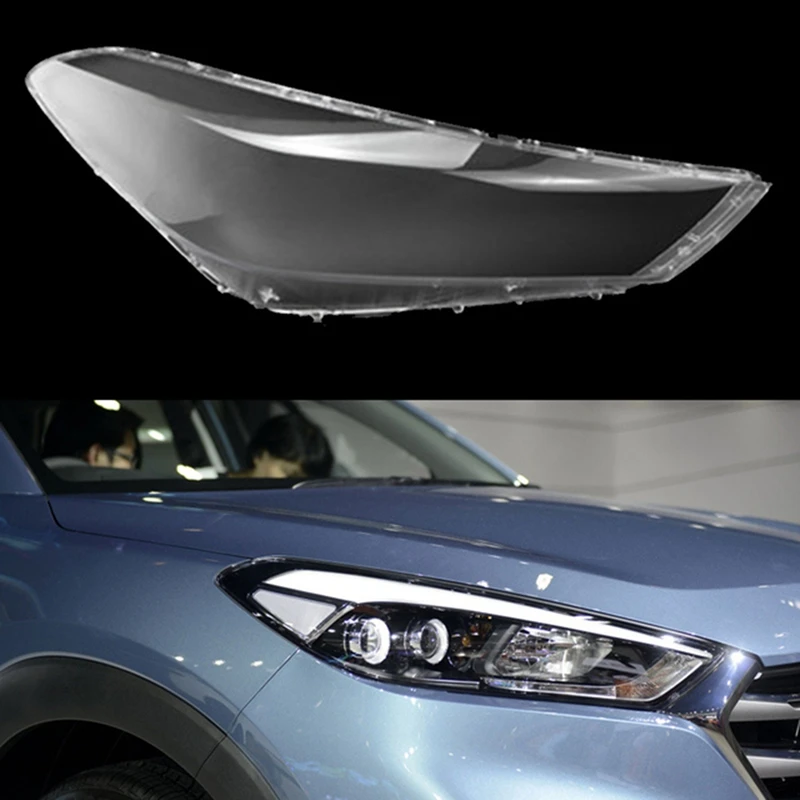 Right Front Headlight Cover Transparent Lens Glass Lampshade Shell For Hyundai Tucson 2015-2018 Car Head Light Cover Replacement