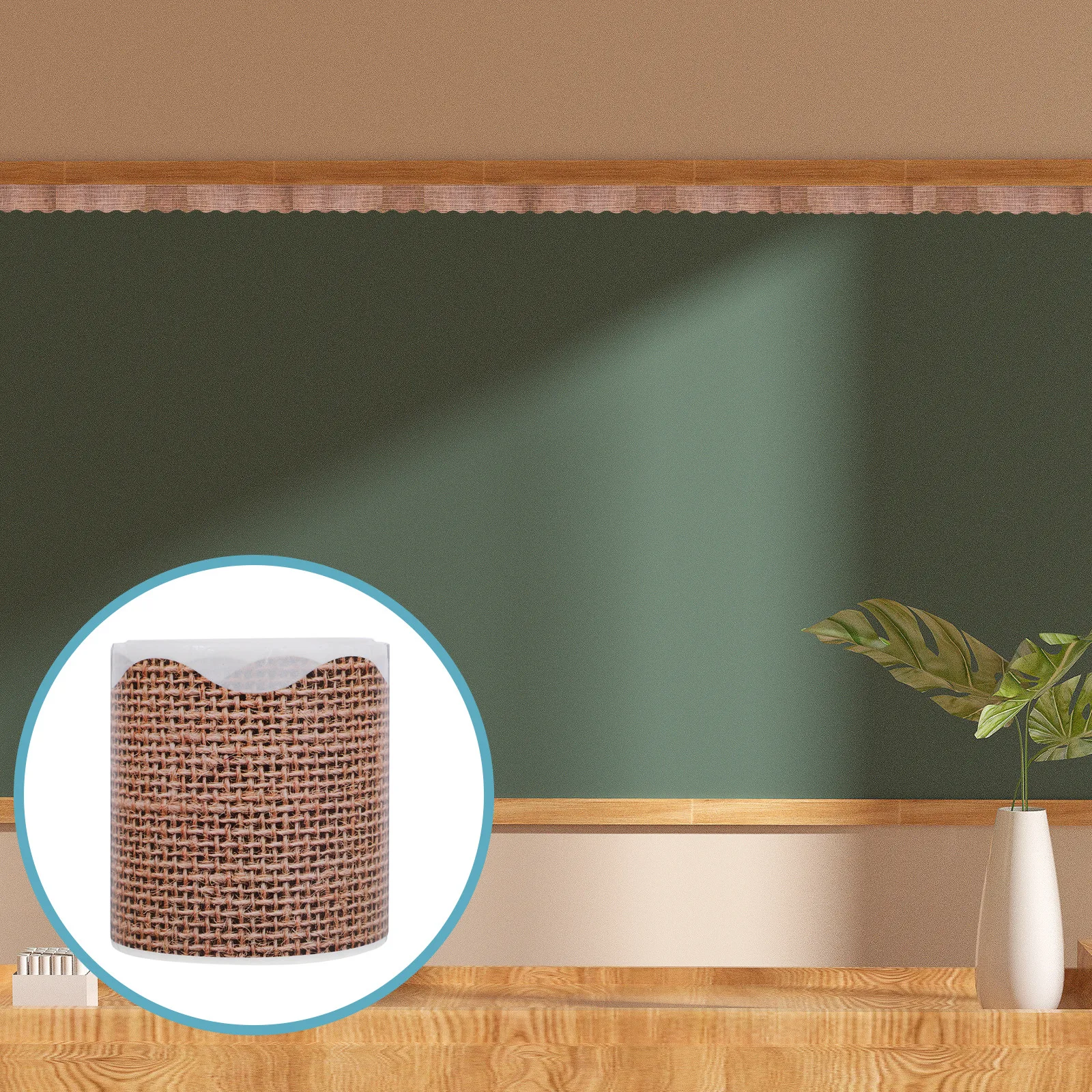 1pcs 1 Roll Scalloped Border Trim Bulletin Board Sticker Decorative Classroom Bulletin Borders Wall Trim Stickers School Office