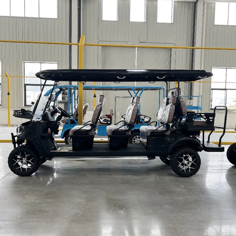 

Электрический гольф-кар на 4/6 мест с литиевой батареей, 5000 Вт, для экскурсий, 4-колесный, на солнечной энергии, разрешенный для дорог общего пользования, производство Китай
