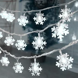 LED Snowflake String Lights USB/Battery Operated  Waterproof Fairy Lights for Christmas tree Garland New Year Garden Decoration