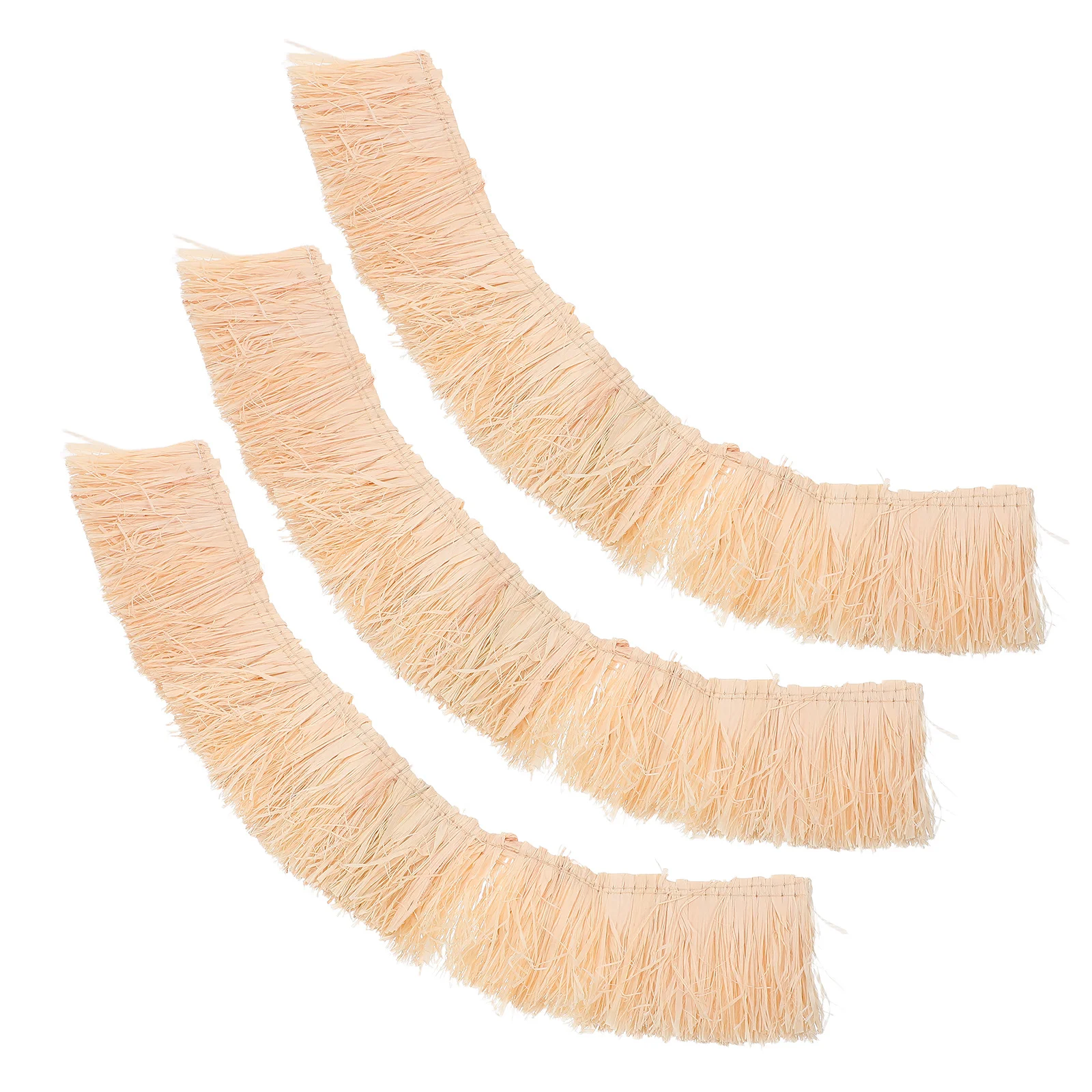 

3Pcs Artificial Thatch Roof Grass Realistic Synthetic Thatching Material Weather Resistant Mini Roof Decoration for Garden