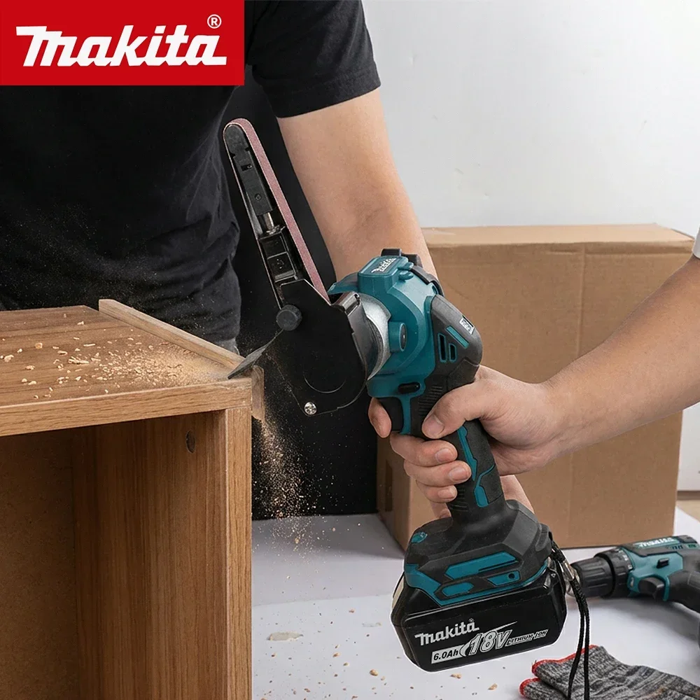 Makita DBS180Z 18V LXT Brushless Belt Sander 9mm x 533mm Variable Speed 600-1700m/min Electric Brake LED Light Bare Tool