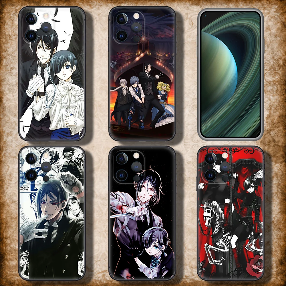 62LM sebastian and ciel anime Soft Case for Redmi Note 11 11S 10 10T 10 Pro Max 10S 9T 9 9S 8 8T 7 Xiaomi Mi 11 11I 12 12X