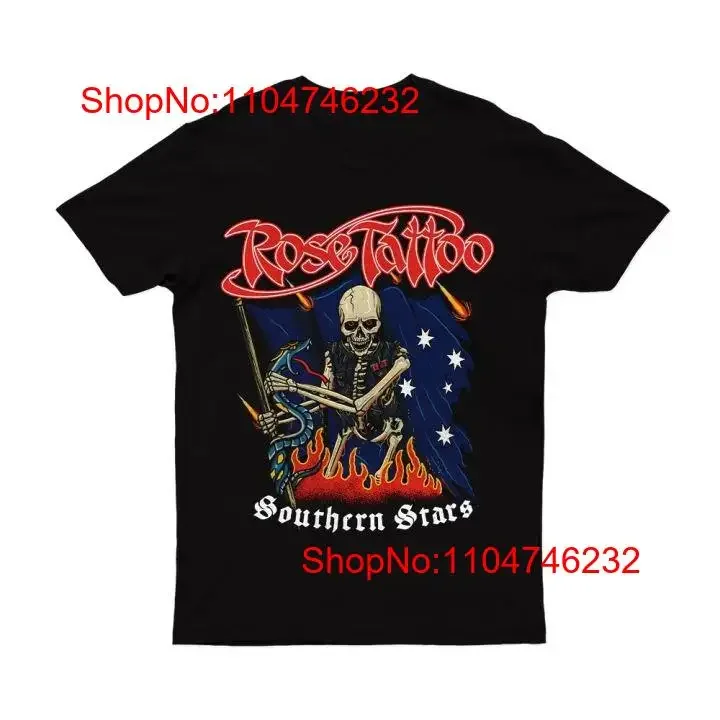 Rose Tattoo For Friends Black T Shirt Cotton All Size vintage Washed Soft Casual streetwear Unisex designer clothes homme