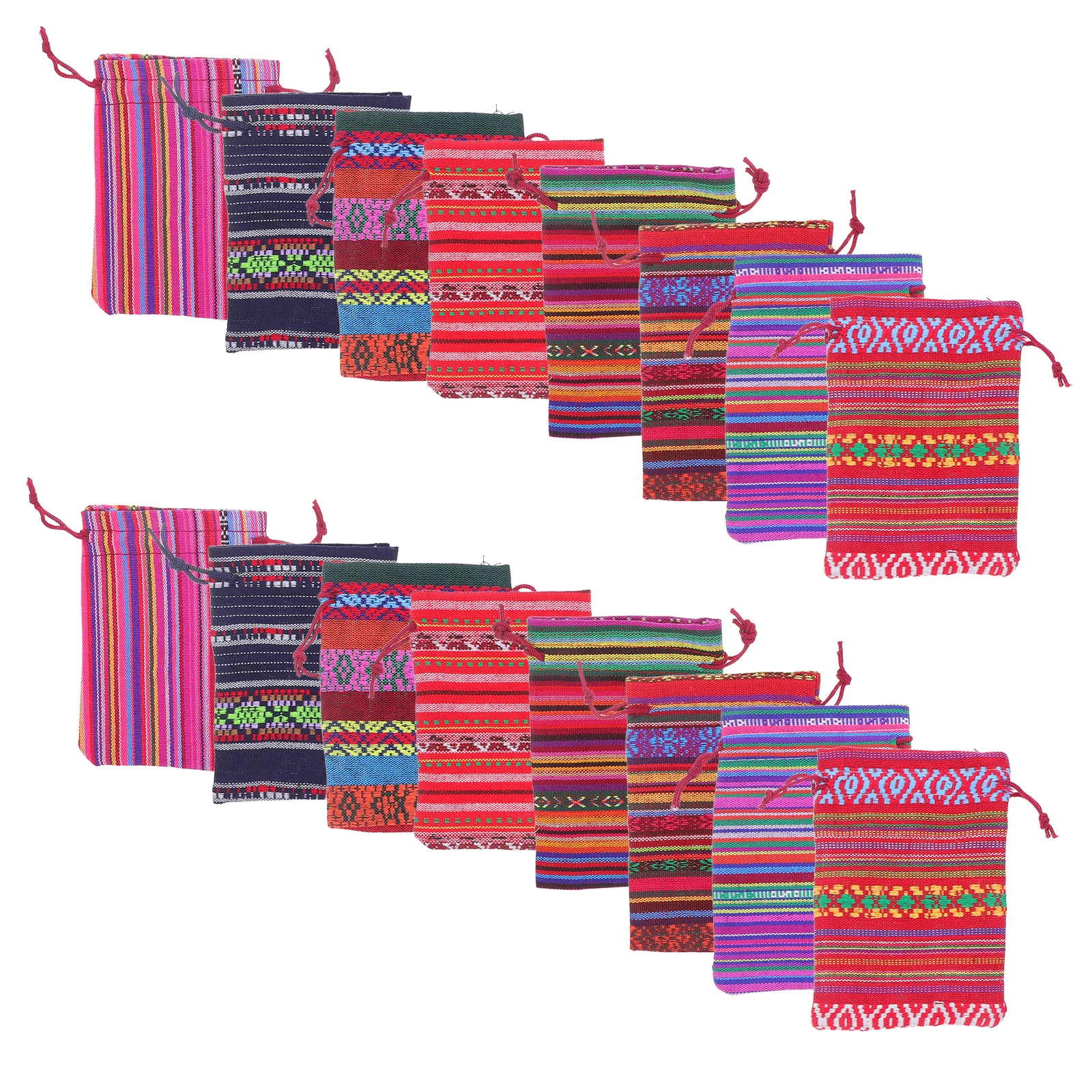 

48 Pcs Ethnic Style Gift Bag Snack Drawstring Bags for Cloth Present Candy