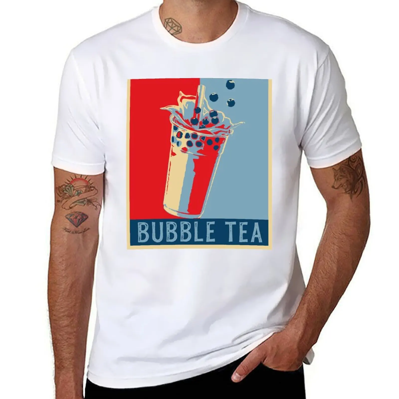 

Retro Bubble Tea Gift Men Bubble Tea Gift Kids Boba Tea T-Shirt cotton t shirts man 100% t shirt man casual T-Shirt