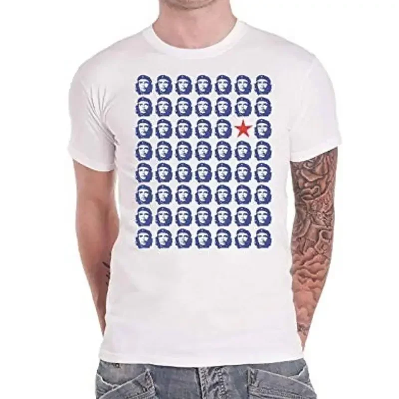 Che Guevara T Shirt Portrait Heads Cuban Revolution Official Mens White L White