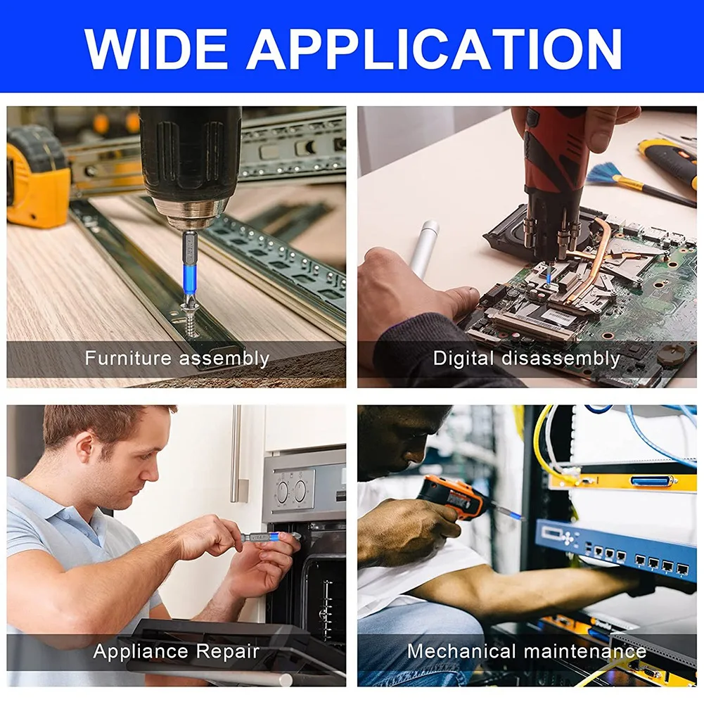 

24 Pcs Magnetic Anti Slip Screwdriver Bits Set PH1 PH2 PH3 PZ1 PZ2 PZ3 Impact Driver Bit Set 1/4 Inch Hex Shank