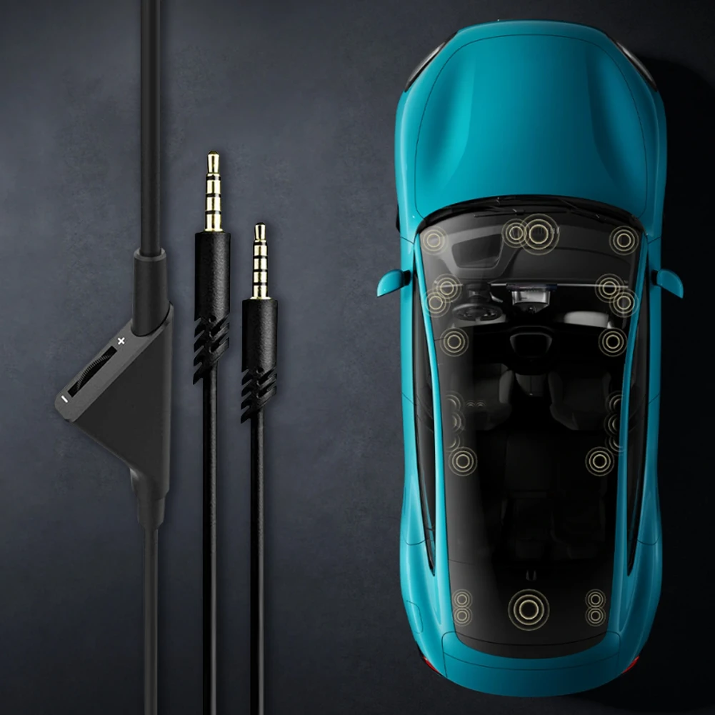 Astro A10 A30 A40 A50 게이밍 헤드셋용 PC PS4 등에 사용 가능한 3.5mm 잭이 있는 2.0M Aux 와이어(볼륨 조절 기능 포함) 오디오 케이블 1~3개