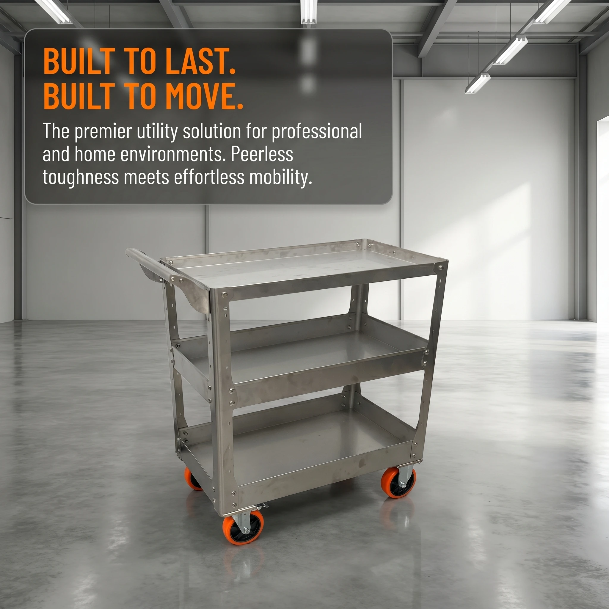 3-Tier Steel Utility Cart - 33 - Workshop Tools Trolley 评论和价格