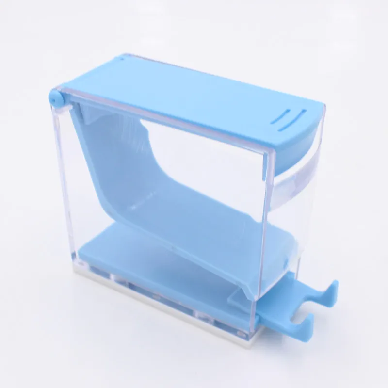 Dental Cotton Roll Dispenser Holder Press Type Box White Blue Color Orthodontics Products Dentistry Lab Supplies