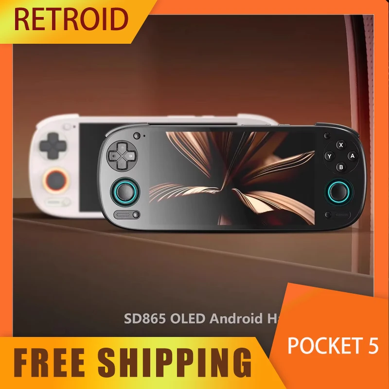 Retroid Pocket 5 Sd865 8+128g Rp5 5.5 Inch Oled Hd Screen Bluetooth 5.1 Android Pocket Handheld Gaming Console Custom For Gift