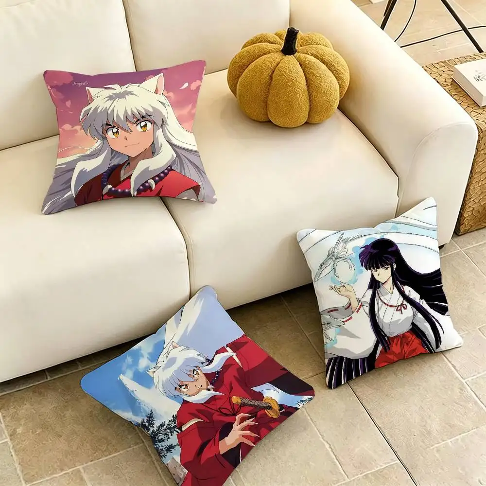 

Anime I-Inuyasha-A Pillow Case Square Double-Sided Sofa Cushion Cover Bedroom Bedside Pillow Gift
