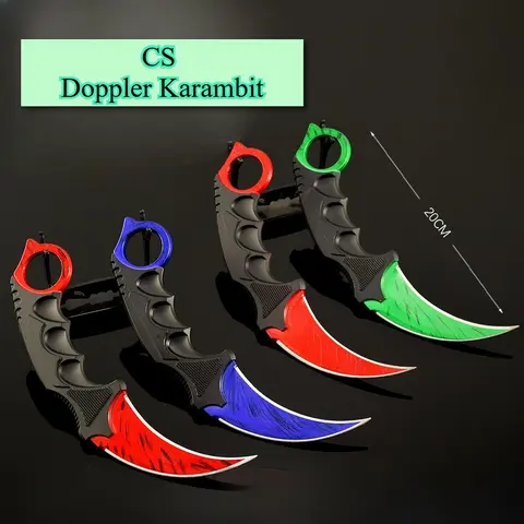 8styles Game CS Gunfight Game Doppler Karambit Metal Model Collecti Serrated Claw Knife with Holster Militery Knives Toy Sword