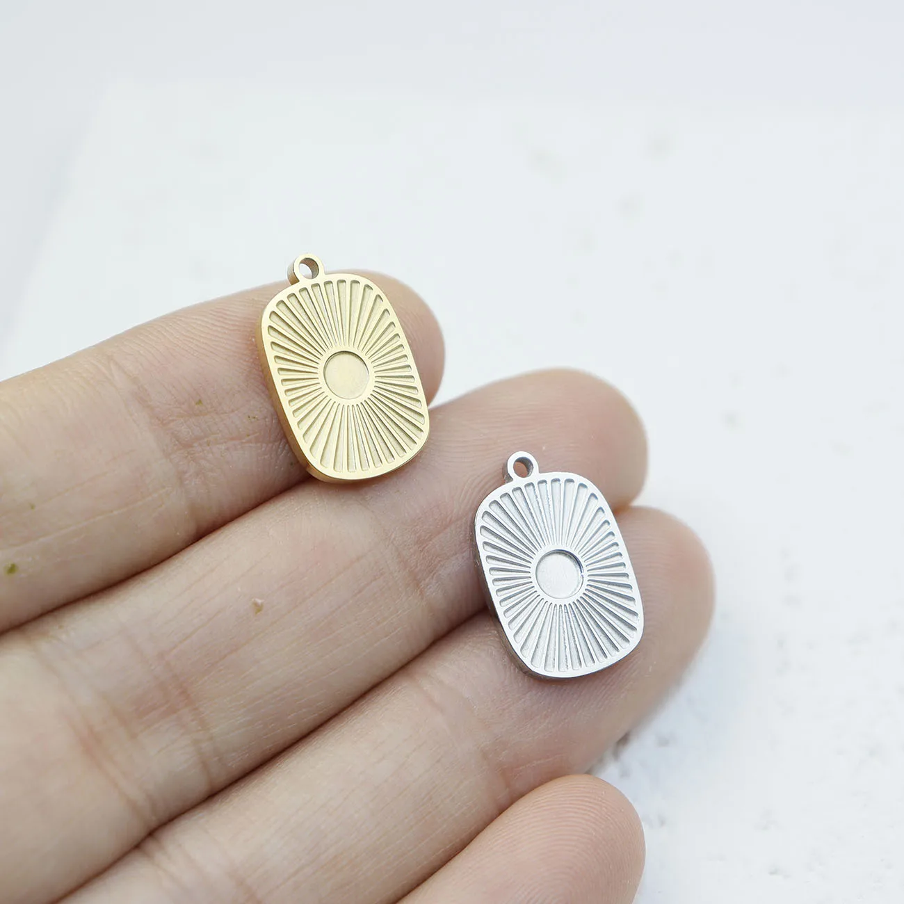 304L الفولاذ المقاوم للصدأ 5 قطعة مرآة البولندية مجوهرات الأزياء الإكسسوارات السحر DIY بها بنفسك الحرفية فراغ لوحة مقاوم للماء مضاد الأرجية #5