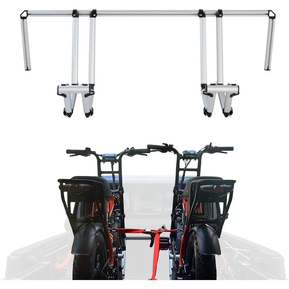 

2-Bike Truck Bed Rack for Full-Size Trucks with Tire Mount Kits - Easy Installation