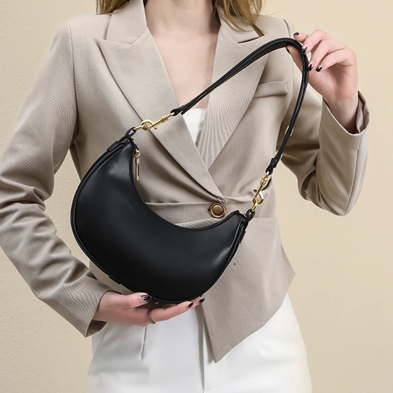 Projektant luksusowe torby damskie 2024 nowych moda torba na ramię w kształcie półksiężyca wysokiej jakości trendy damska torba typu Crossbody