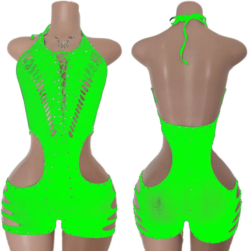 Neuer Stil Damen Performance-Ballsaal-Tanzbodysuit Einteiliger Sexy Cut-Out-Design Tanzbekleidung Exotische Bodysuits Stripper-Outfit – Detail 5