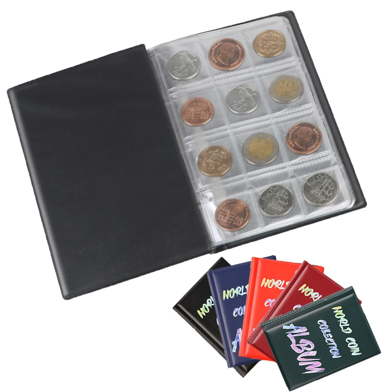 

120 Pocket Coin Holder Storage Book for Coins Cardboard Supplies for Collectors Collector's Favourites Collectible Book Sleeve