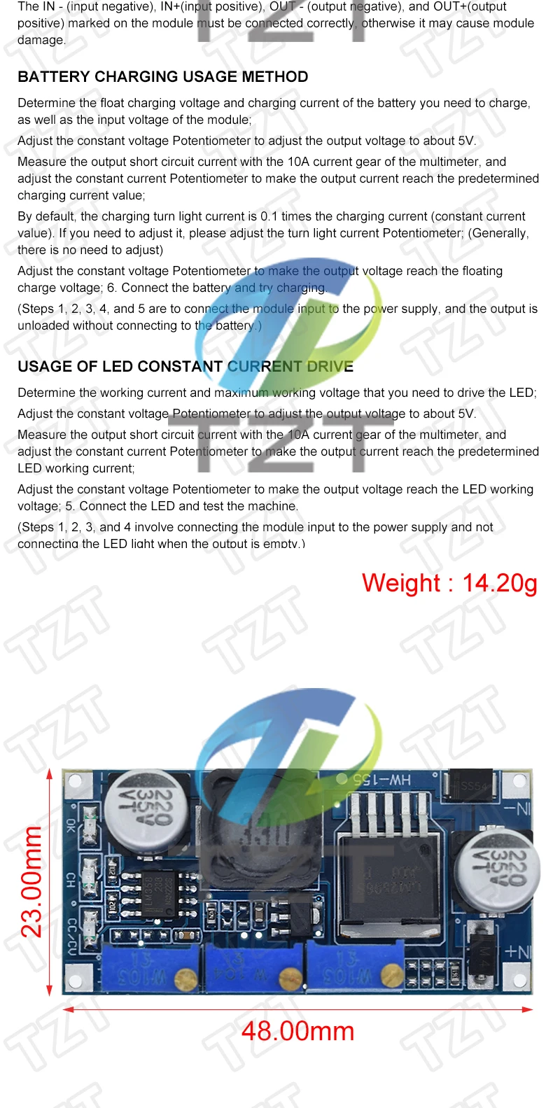 LM2596 DC-DC Step-Down CC CV Stromversorgungsmodul LED-Treiber Batterieladegerät Einstellbar LM2596S Konstantstrom Konstantspannung gut – Detail 2