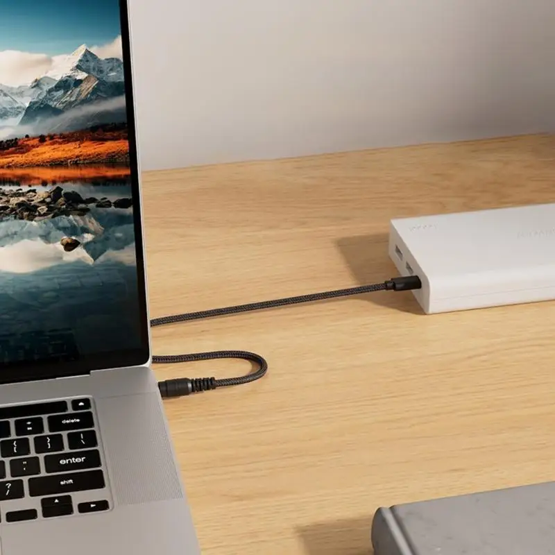 Q1JC 10 consejos USB C a DC5521 5.5x2.1 mm Cable carga alimentación 200 para computadoras portátiles