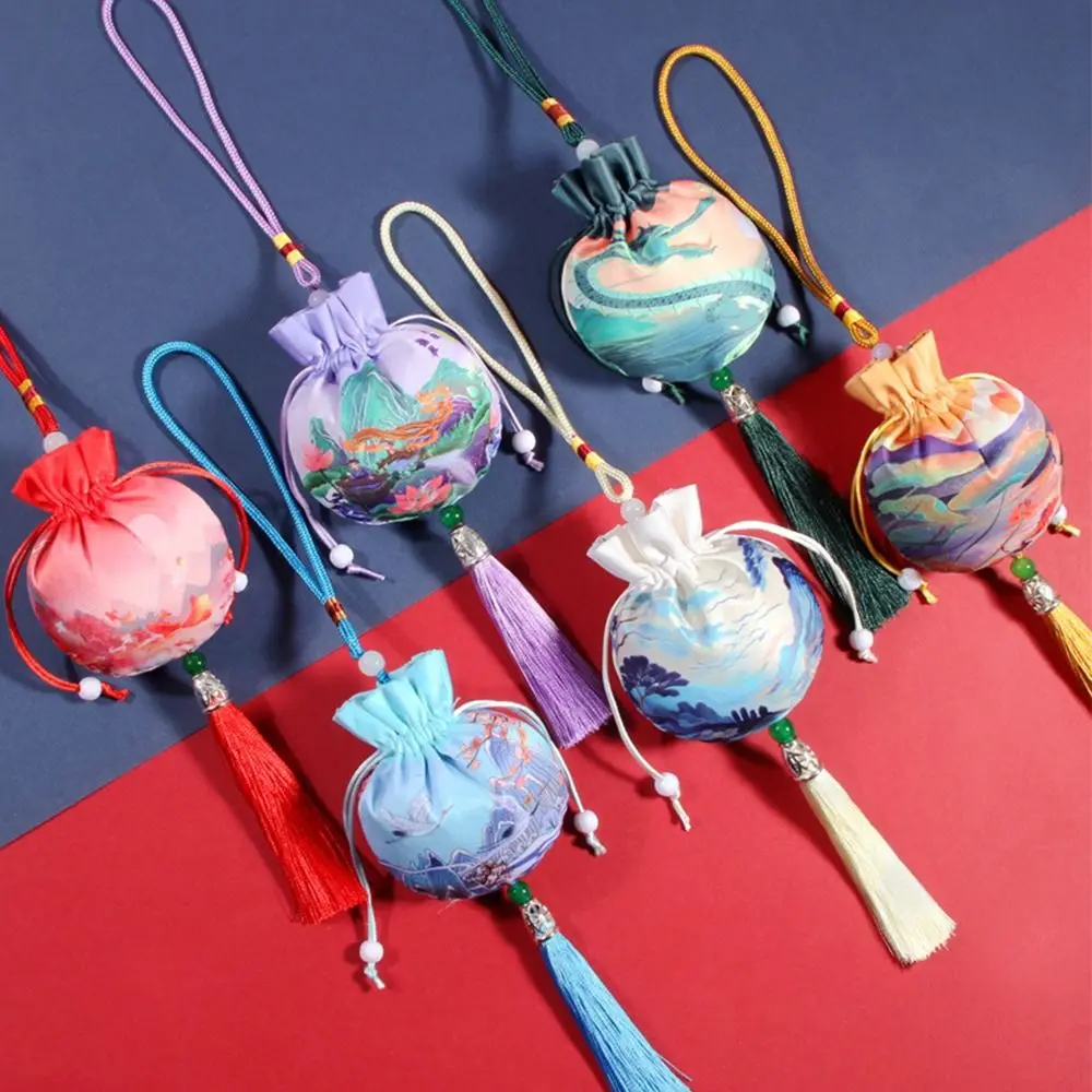 Фестивальная сумка «Лодка-дракон», саше с изображением в стиле ретро, ретро-узор, упаковка для ювелирных изделий, сумка для хранения ювелирных изделий, маленькая парчовая сумка