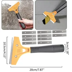 Draagbare Schoonmaken Schop Cutter Voor Glazen Vloertegels Schraper Met 10 Stuks Messen 7.87X4.13 Inch Keramische kookplaat Schraper Remover