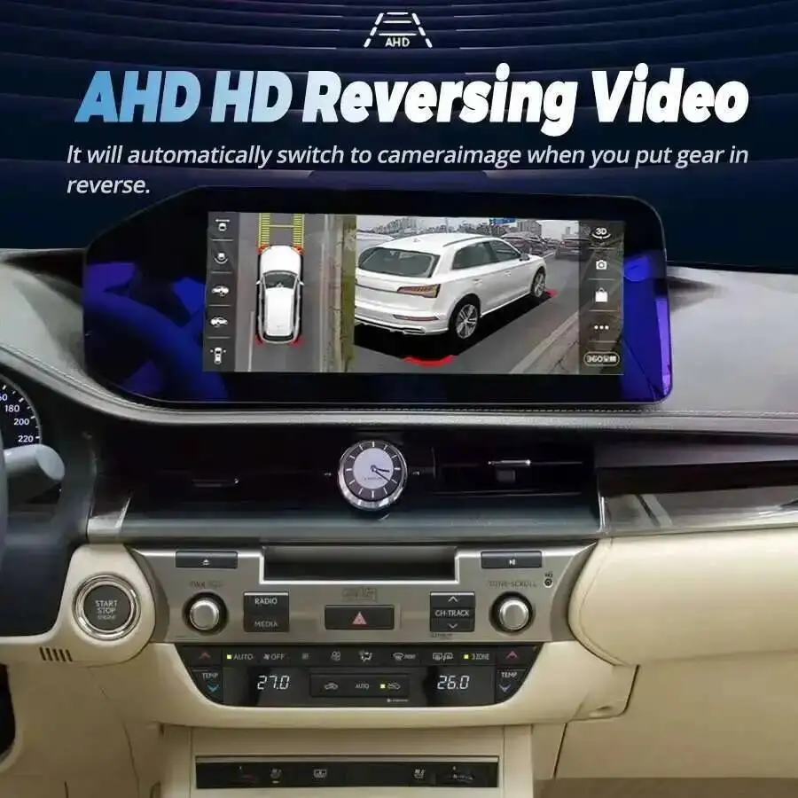 Android Auto Car Radio For Lexus ES ES250 ES300 ES350 ES300h 2013-2017 Built‑in BT 4G WIFI GPS Navigation HiFi Car Audio Carplay