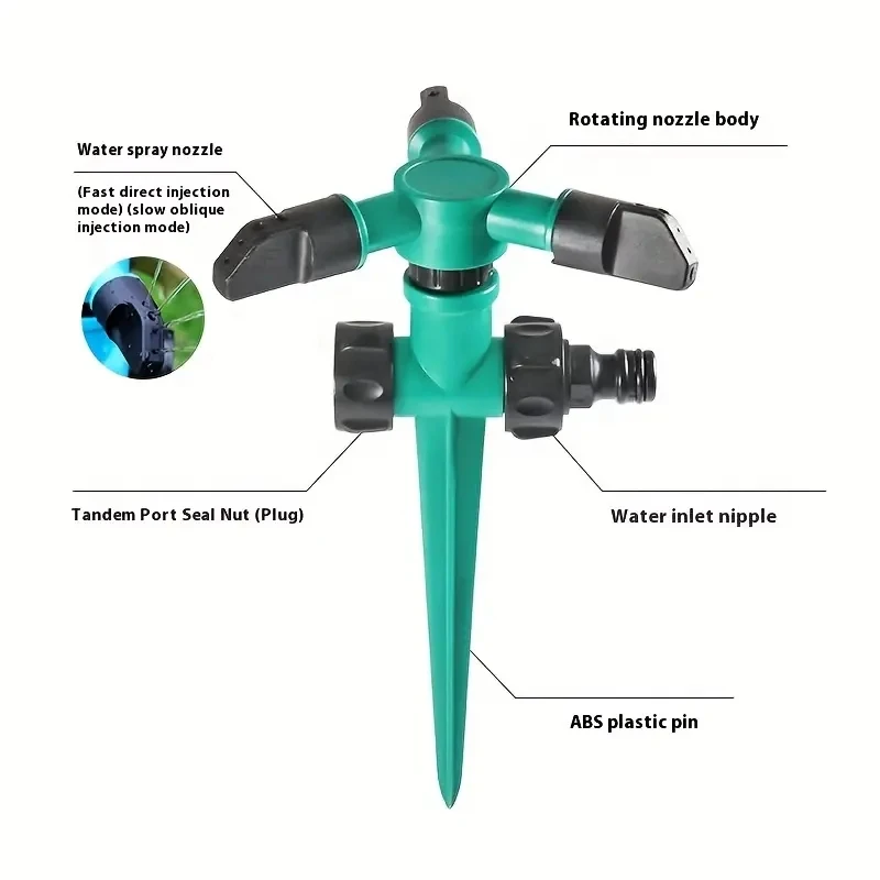 حديقة الحديقة الخضار الرش سلسلة دبوس الرش حديقة قابل للتعديل التفتيت دفن الرش 360 درجة الروتاري جيت #4