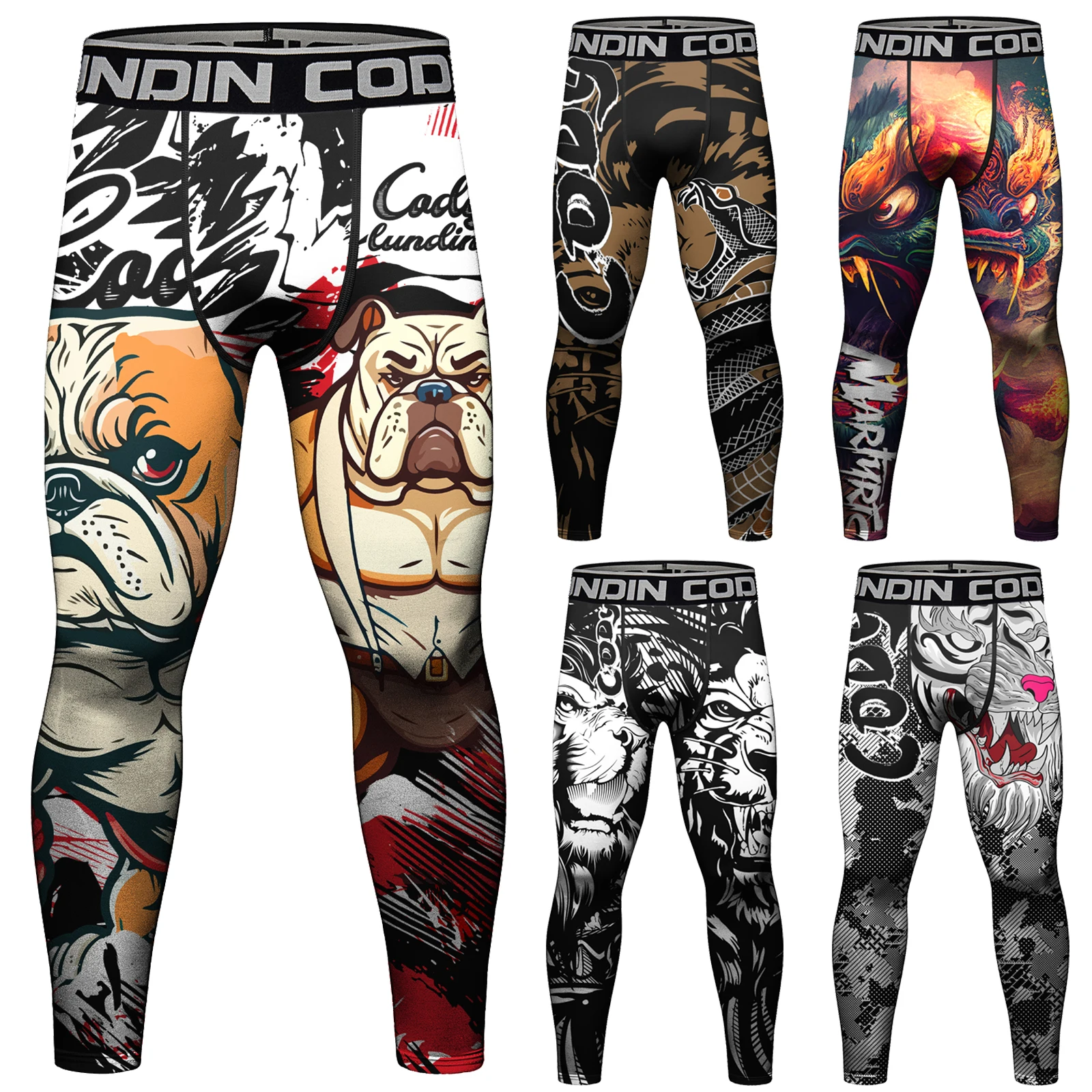 

Cody Lundin Bjj Jiu Jitsu Men's Sports Tights Martial Arts Pants Sublimation Male Exercise Spats Leggings Yoga Activities Wear