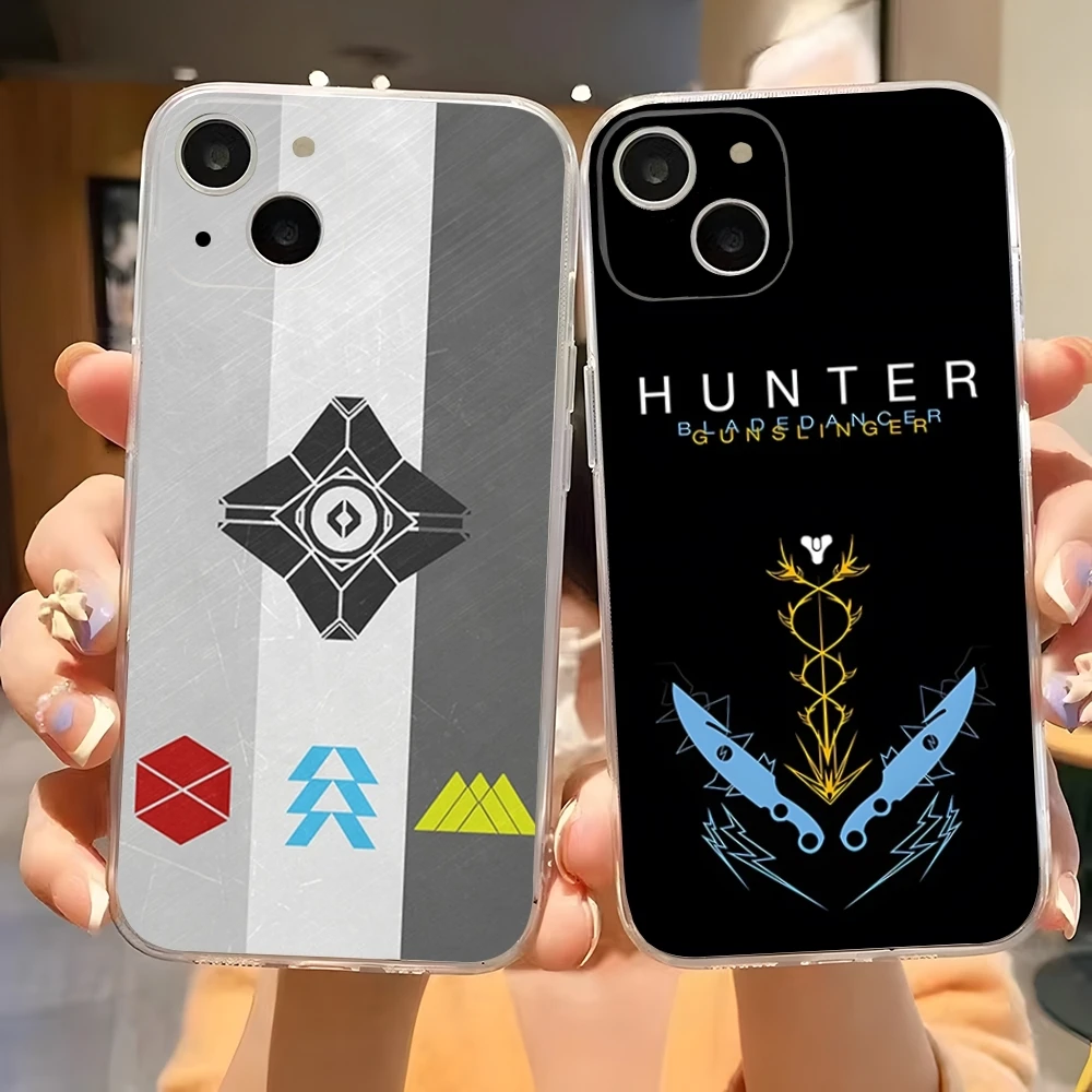 Coque de téléphone de jeu Destiny 2, étui Transparent pour 15 Pro Max Iphone 17 14 Plus 11 12 13 16 Plus X XR XS SE