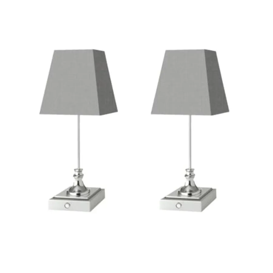 

Rechargeable LED Table Lamps with Stepless Touch ControlLight Sliver Cordless Lamp for Living RoomandBedsideandPatioandShower S