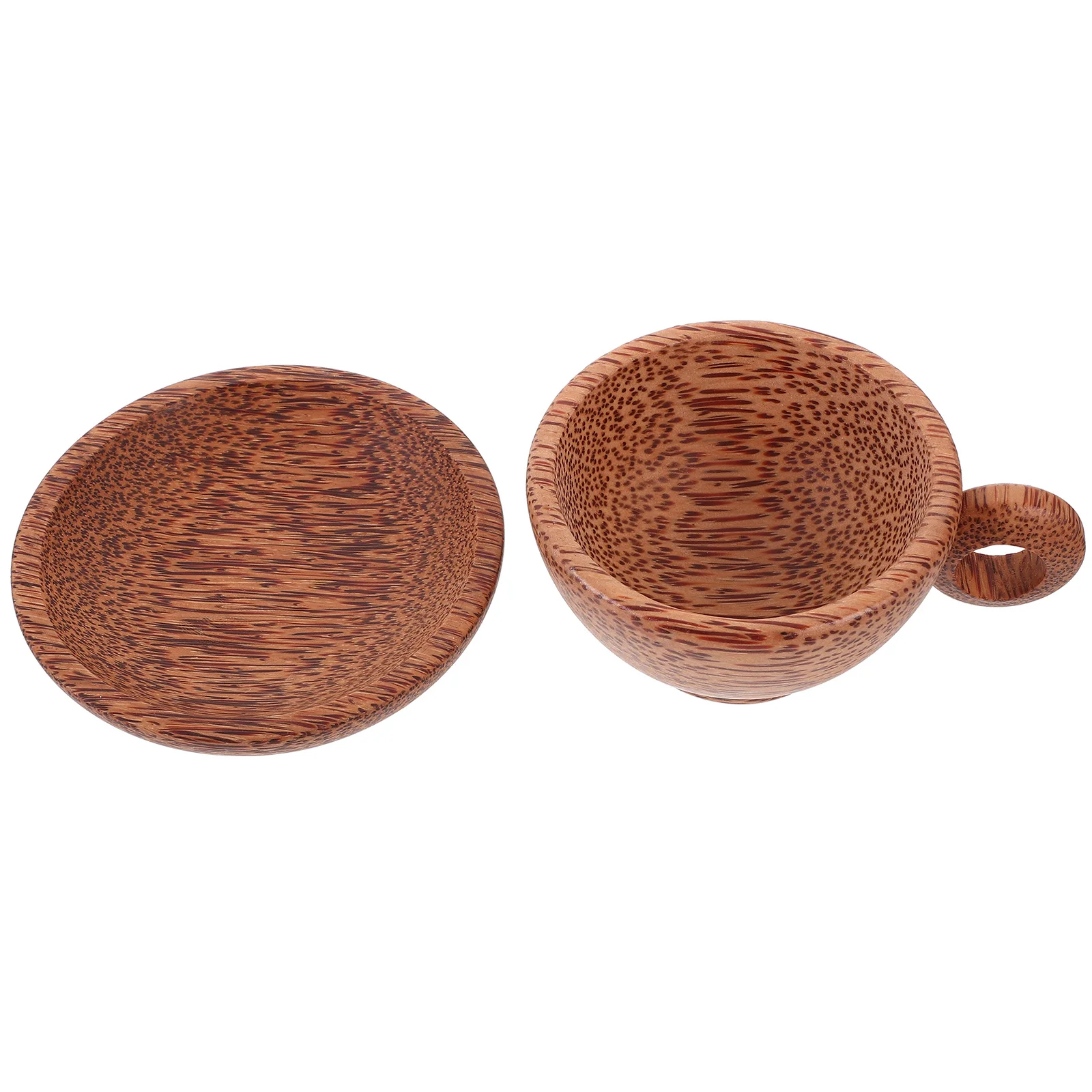 

1 set 1 Set Coconut Wood Cup Saucer Set Natural Wooden Tea Coffee Mug Rustic Desktop Decor For Home Office Kitchen Bar Accessory