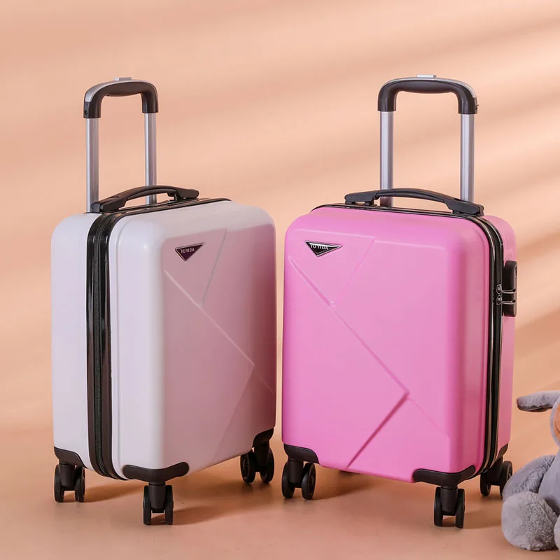 新しい14インチ16インチパスワードロック付き荷物用キャリーオンスーツケース、学生、出張、レジャーなどに最適なトラベルバッグ