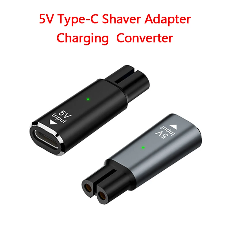 5V Type-C Shaver Adapter Charging Converter for Philips One Blade QP2724 QP2834 QP4530 QP1924 with Charging Indicator ﻿