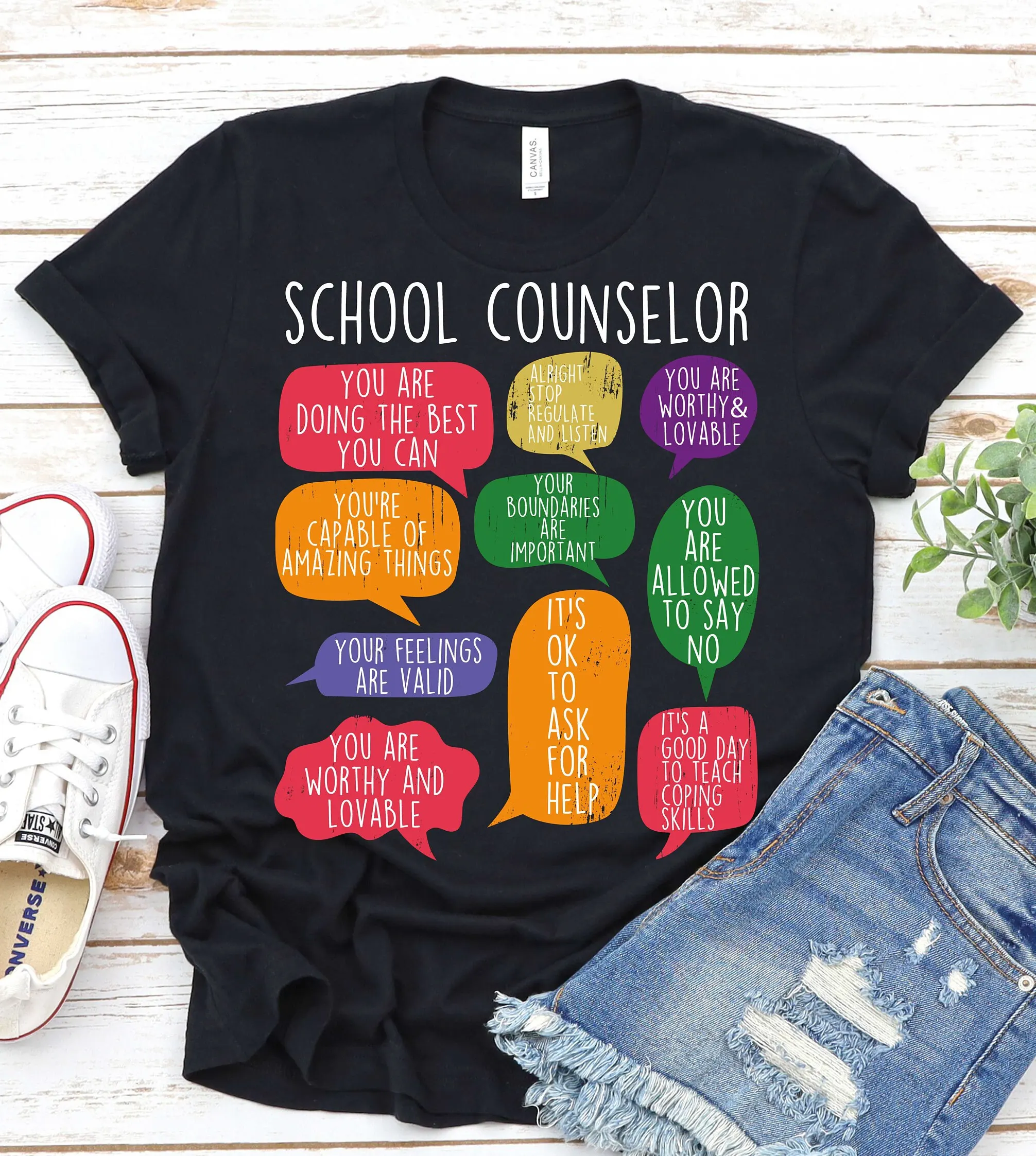 School Counselor T Shirt Mental Health Elementary 100Th Day Of Psychologist Coping Skills