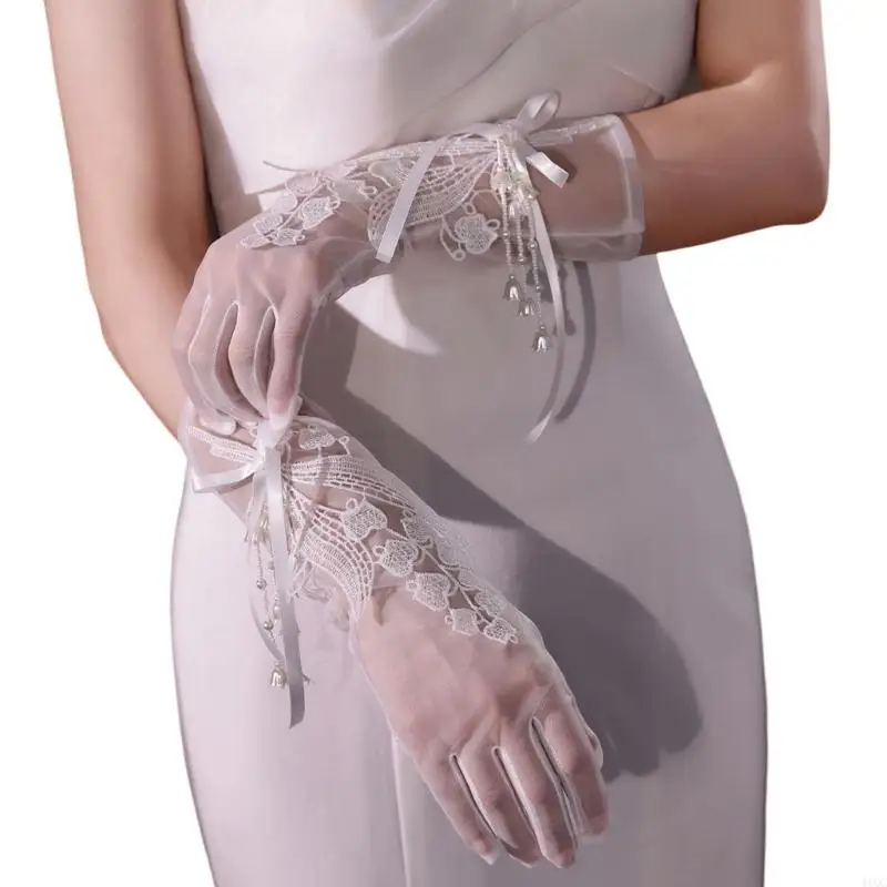 2025 قفازات زفاف جديدة 1920s زهرة قفازات فرنسية لعروض الأوبرا للنساء والفتيات #1