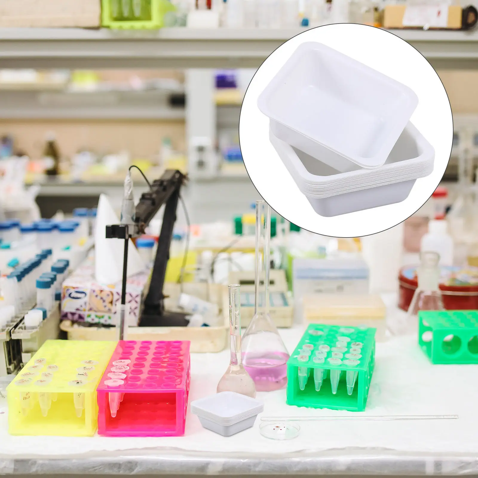 

20Pcs Square Weighing Tray Lab Weigh Boat Sample Storage Dish for Chemistry Balance Precision Weighing Pans Laboratory Equipment