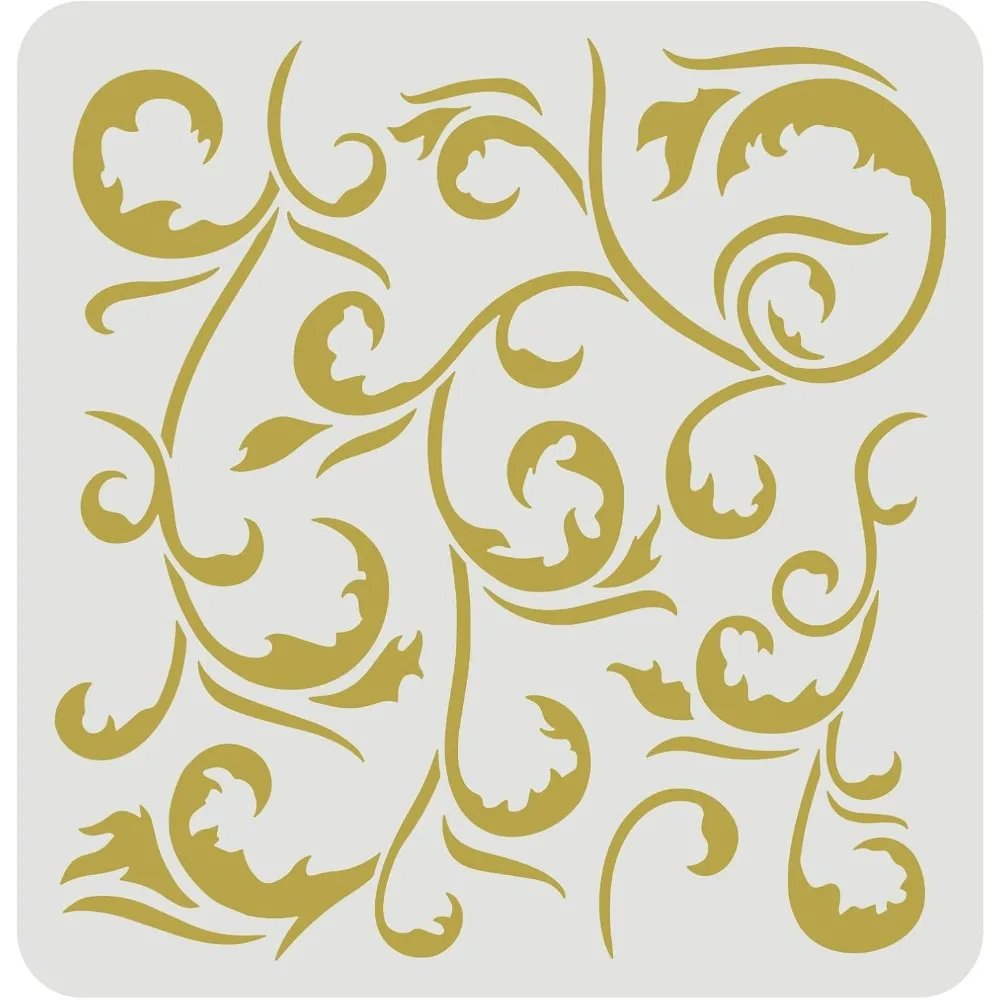 Victorian Vine Stencil 11.8x11.8inch Reusable Victorian Vine Pattern Drawing Stencil Floral Border Stencils Vine Stencil for