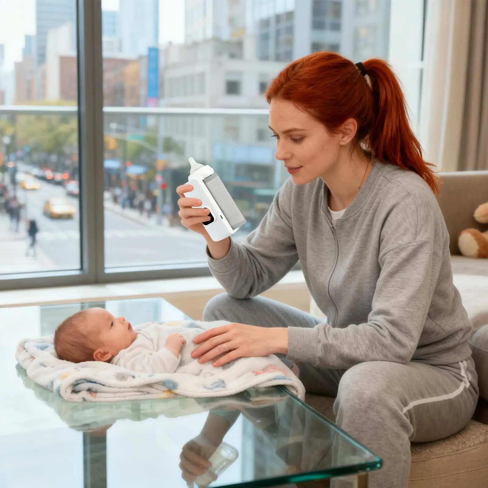 Portable Bottle Warmer For Travel Smart Display Portable Battery-Powered Nursing Supplies Milk Bottle Warmer For Night Morning