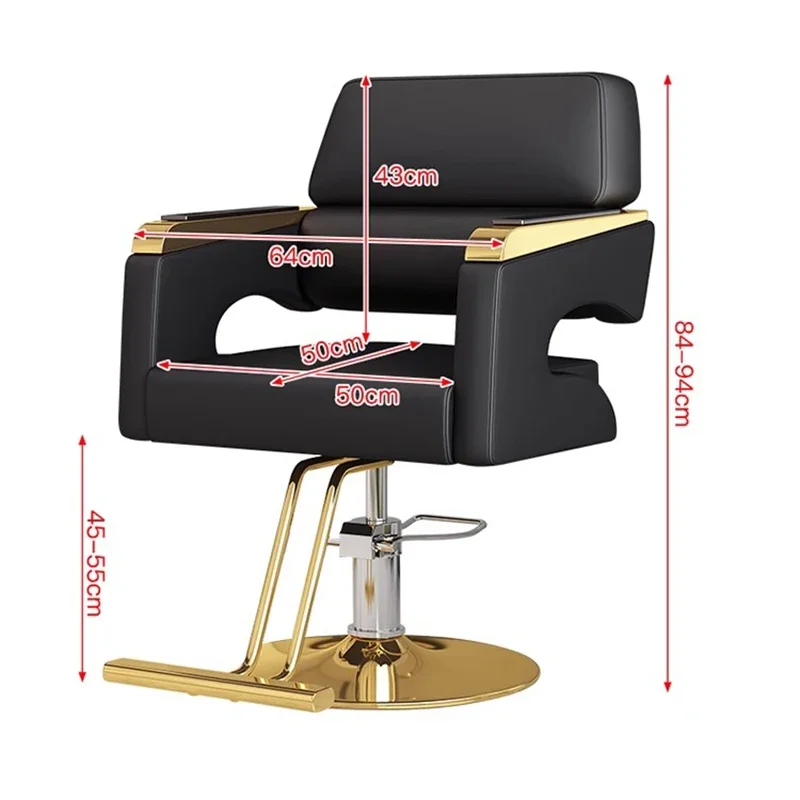 Luxury Swivel Barber Chair Modern Foot Rest Comfortable Professional Beauty Chair Men Sillon De Barberia Salon Furniture
