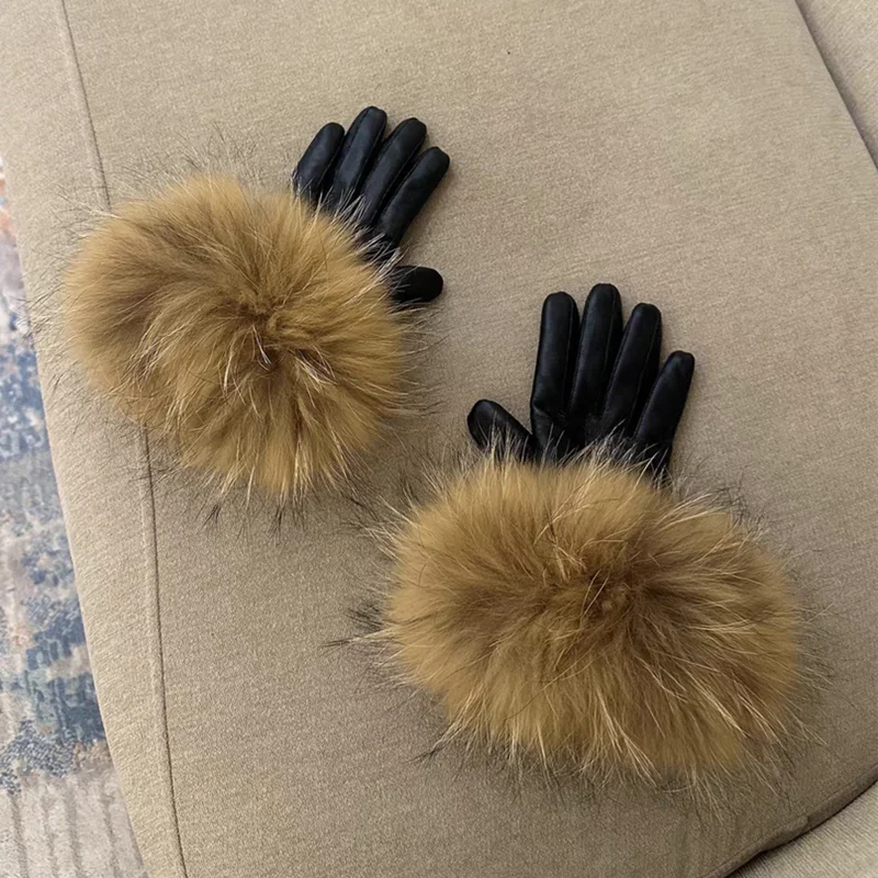 Real Raccoon Fur Gl… - image