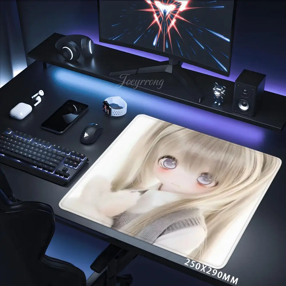 

Big eyes cute doll Mouse Pad Small Mouse Pad Desk Pad Desktop Computer Keyboard Wireless Mouse Boy Girl Gift for Play games