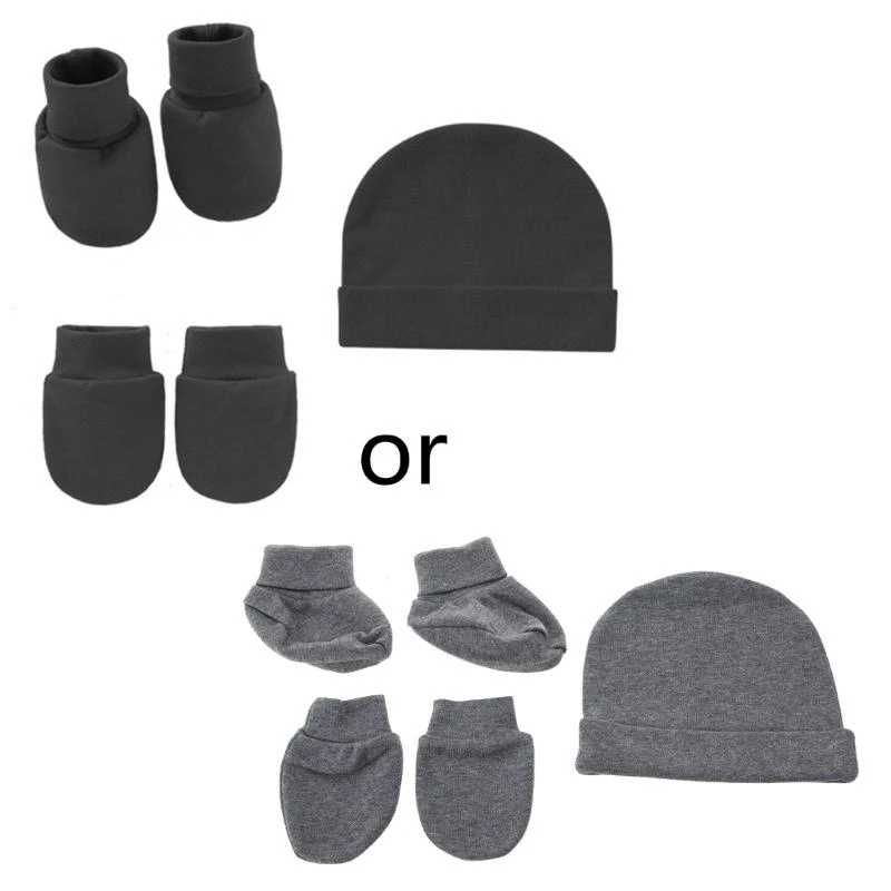 J2HD Baby Spring Autumn Summer Single Layer Mittens Socks Warm Cap