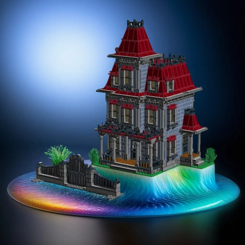 

4148 шт. 10228 дом с привидениями, обновленная сборка MOC, образовательная модель «сделай сам», строительные блоки, игрушки на день рождения, подарок