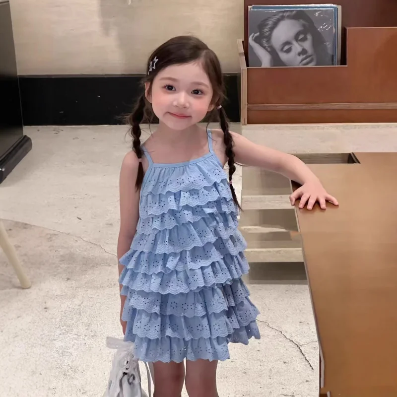

Children's clothing, girls' dress, lace sleeveless dress, princess dress2026New summer children's clothing wholesale