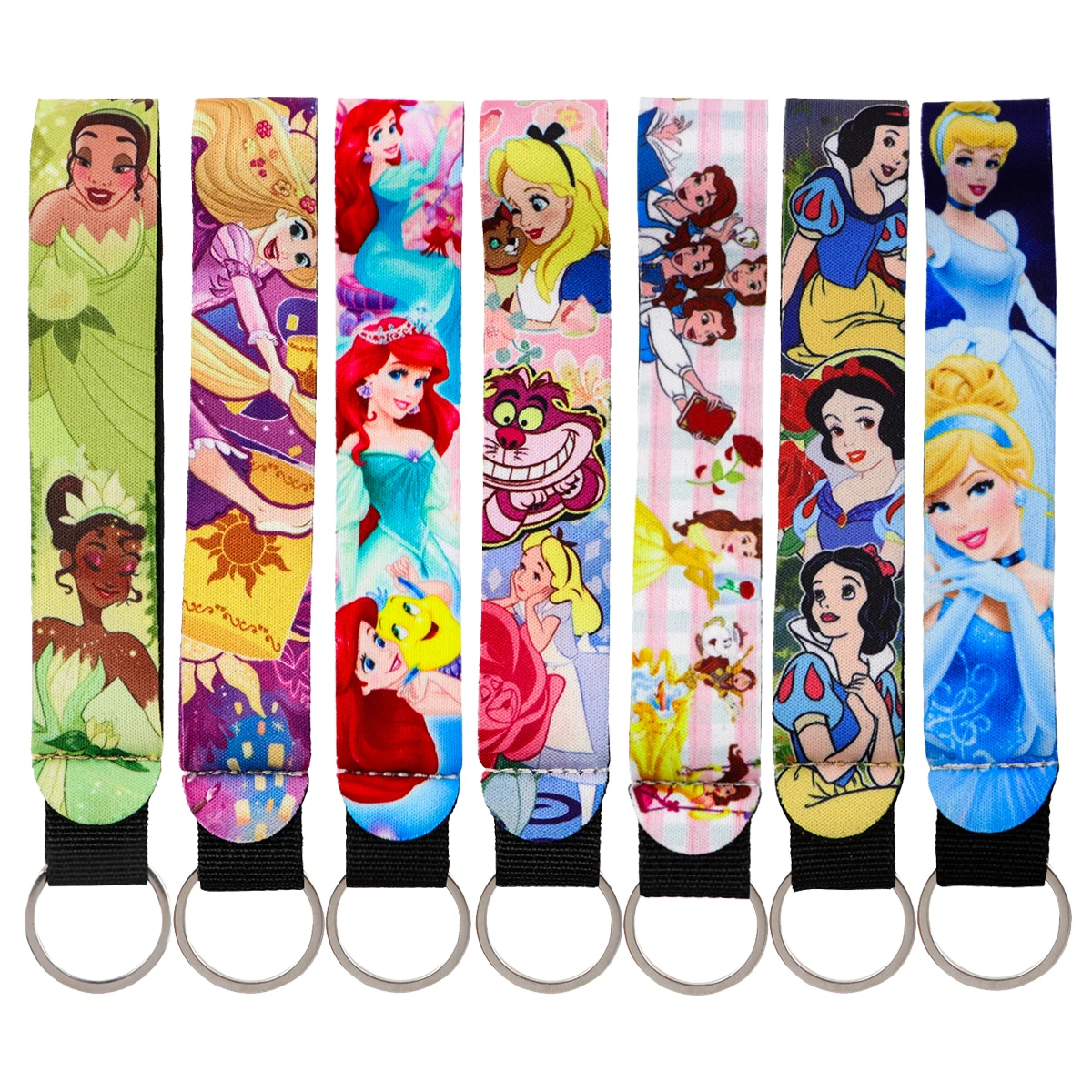 

Pretty Princess Key Rings Car Motorcycle Keychain Wrist Strap Anti-Lost Lanyard Fashion Accessories Key Tag Gifts for Friends
