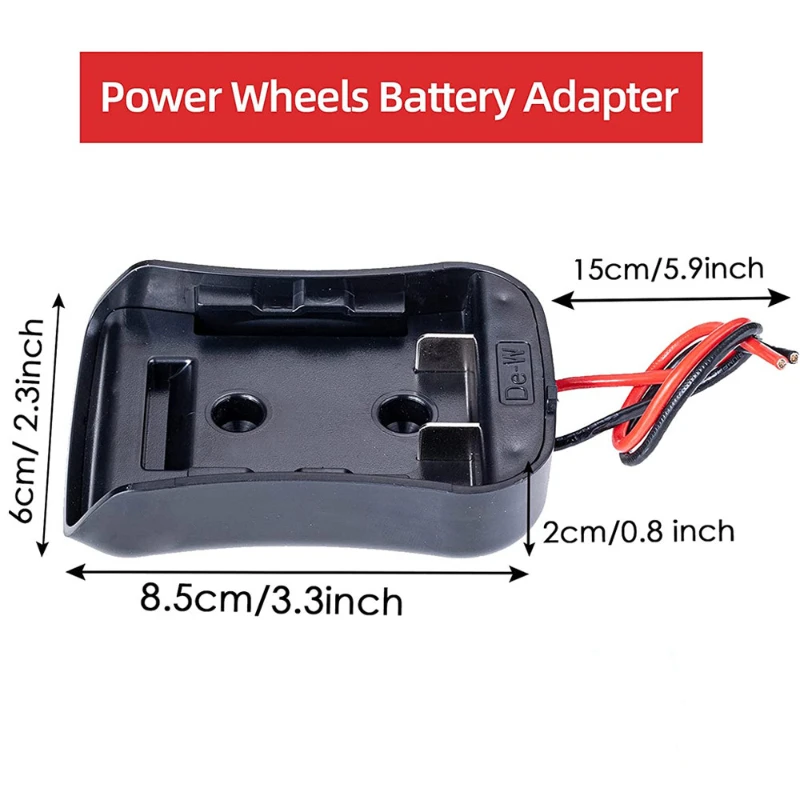 2 szt. Akumulator do baterii Dewalt 20V 18V złącze zasilania stacji dokującej 12mm robotyka przewody konwersja koła zasilające